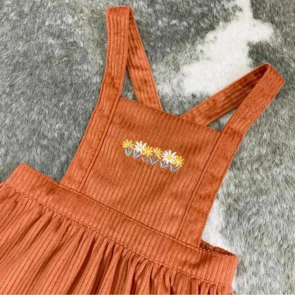 Embroidered Flower Jumper Dress - Picture 3 of 11